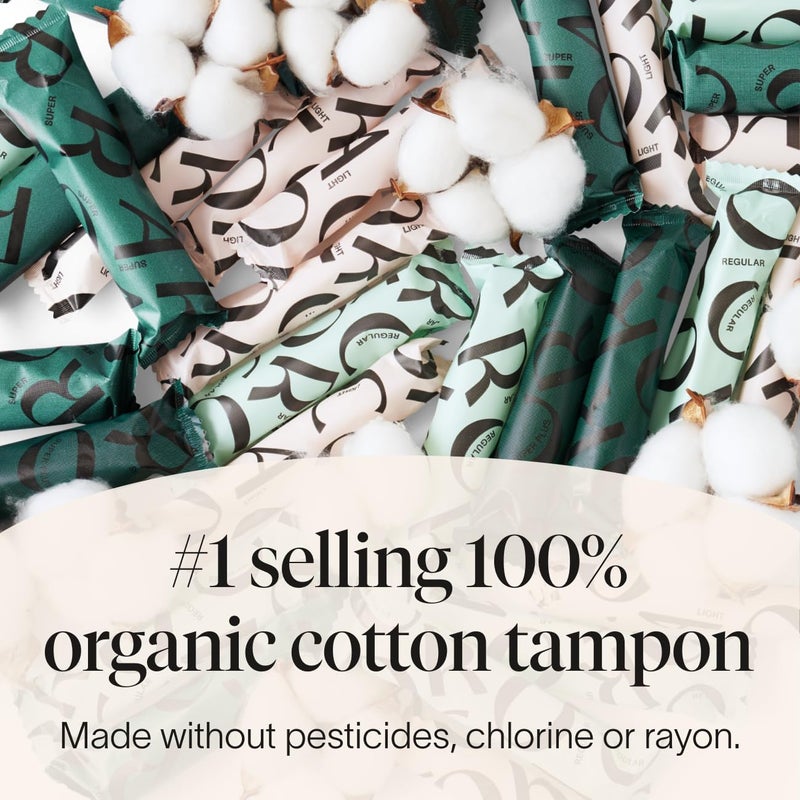 Cora Organic Tampons Multipack (18 Super, 18 Super Plus Tampons) - Image 3